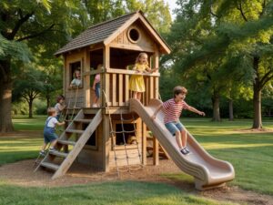Деревянные игровые домики